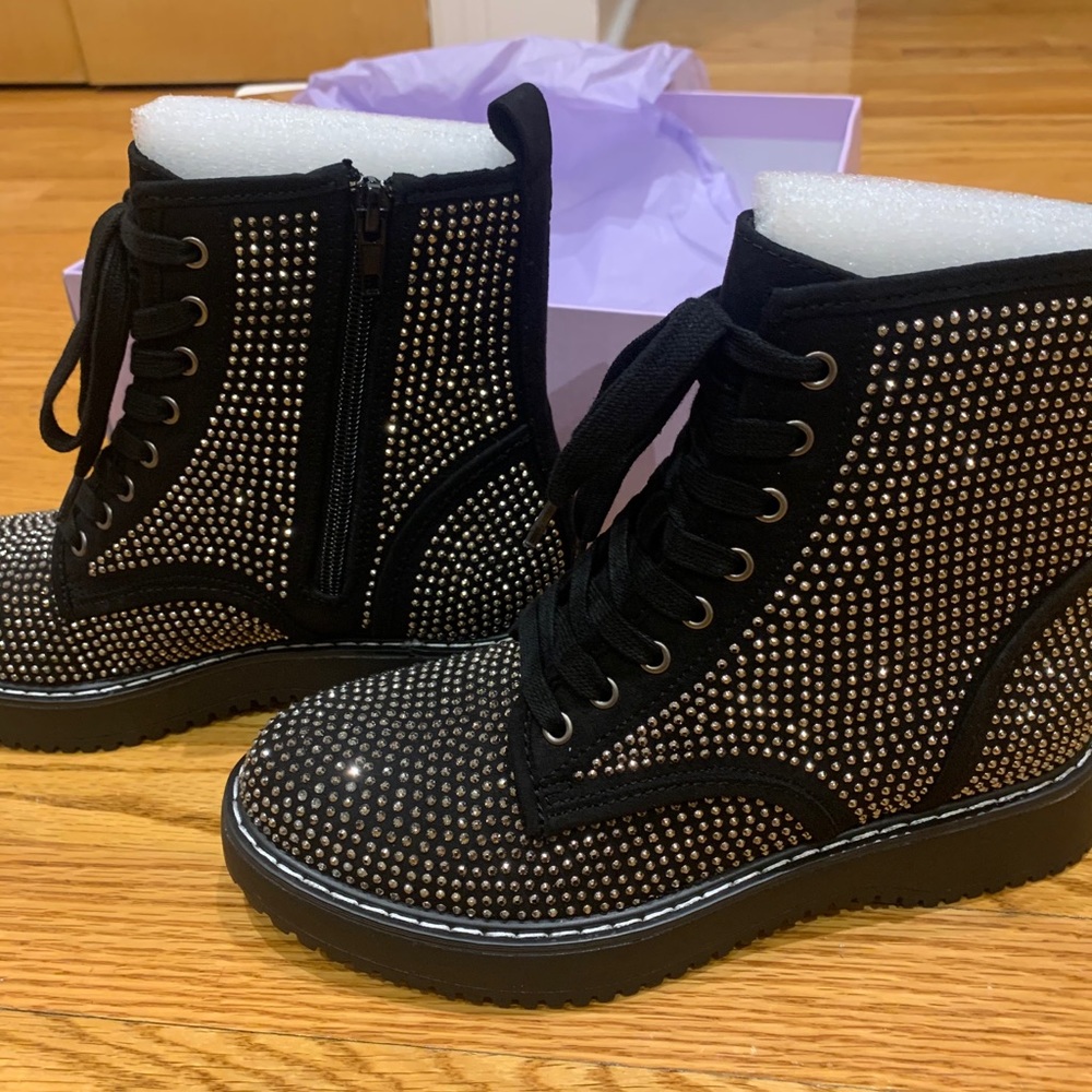 Never been worn black studded Michael Kors boots